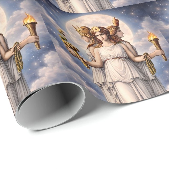 Papel De Presente Hécate Tríplice Deusa Celestial Arte da Lua – mito (Ponta do rolo)