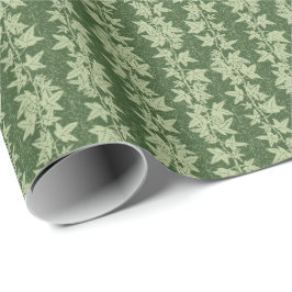 Papel De Presente Hedera Ivy Vines - padrão botânico verde L_D.
