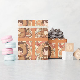 Papel De Presente Hedgehog Forest Gift Wrapping Paper