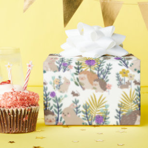 Papel De Presente Hedgehogs e cortina de chá de amigos