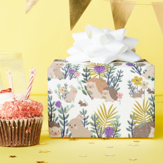 Papel De Presente Hedgehogs e cortina de chá de amigos (Festa de aniversário)