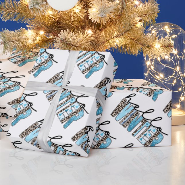 Papel De Presente Hello Winter Customize (Feriados)