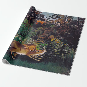 Papel De Presente Henri Rousseau - O Leão Faminto