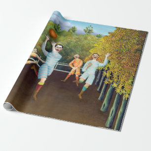 Papel De Presente Henri Rousseau - Os Jogadores De Futebol