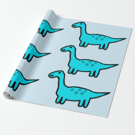 Papel De Presente Herbert the Blue Dinosaur Wrapping Paper