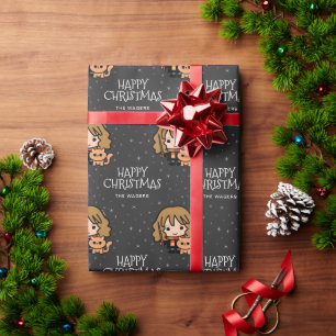 Papel De Presente Hermione Granger Personalizado   Feliz Natal