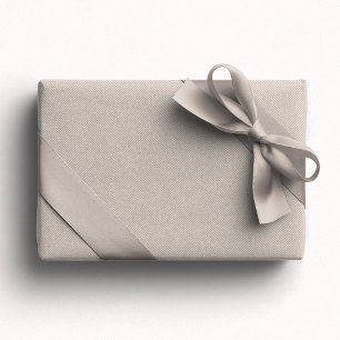 Papel De Presente Herringbone simples, ponto de partida neutro