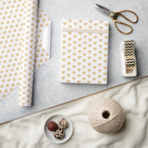 Papel De Presente Hibiscus & lace AMARELO