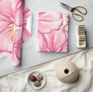 Papel De Presente Hibiscus & Lace PINK