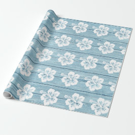 Papel De Presente Hibiscus Wrapping paper Driftwood Beach.