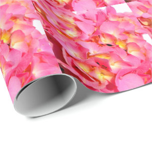 Papel De Presente Hidrangea Rosa
