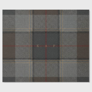 Papel De Presente Highland Dispatch Tartan Custom Monogram Gift Wrap