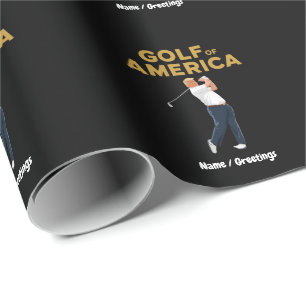 Papel De Presente Hilarie Funny Golf da América Memória Trump Pun