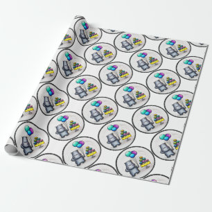 Papel De Presente Hipopótamo doce
