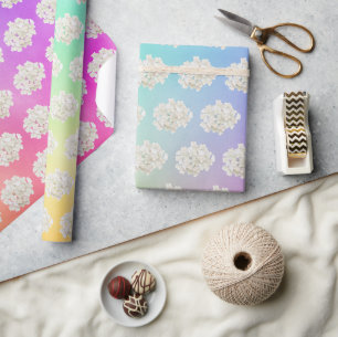 Papel De Presente Hipótese Branca No Fundo Gradiente Do Arco-Íris