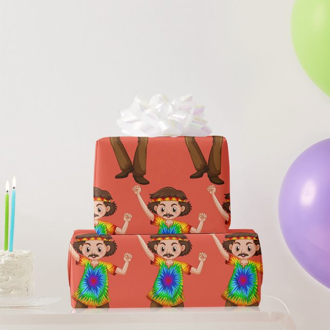 Papel De Presente Hippie Man Wrapping Paper (Criador carregado)