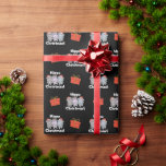 Papel De Presente Hippo Christmas Animais Cuja Feliz Hipopótamo<br><div class="desc">Feliz Natal. Os hipopótamos são decorados com luzes de fada para o Natal. Com luzes de fadas e cabras de Papai noel são perfeitas para o Natal. Todo amante do hipopótamo está feliz com os animais bonitos.</div>