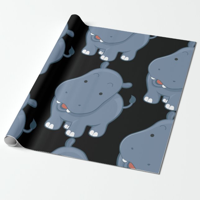 Papel De Presente Hippopotamus (Desenrolado)