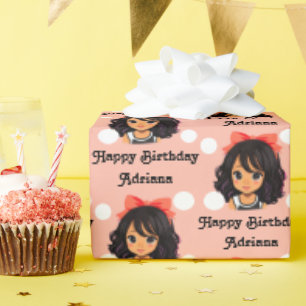 Papel De Presente Hispânico Personalizado Aniversário