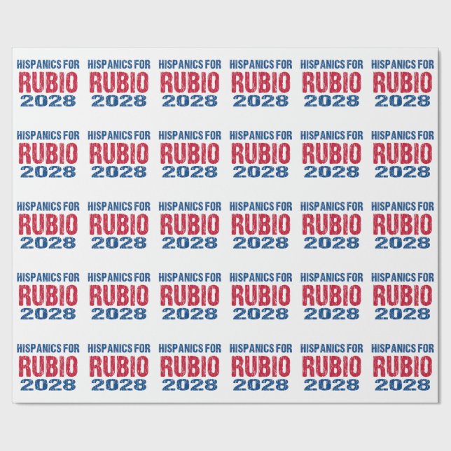 Papel De Presente Hispanics for Rubio 2028 (Aberto)