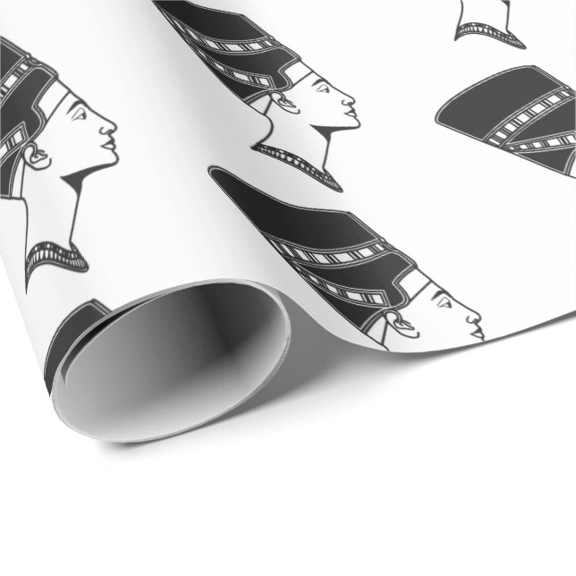 Papel De Presente História egípcia da rainha Egipto de Nefertiti (Ponta do rolo)