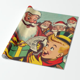 Papel De Presente Histórias em quadrinhos de Santa Claus