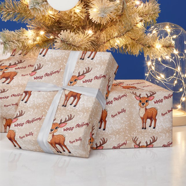 Papel De Presente Ho-Ho-Ho! É uma Rena  (Feriados)