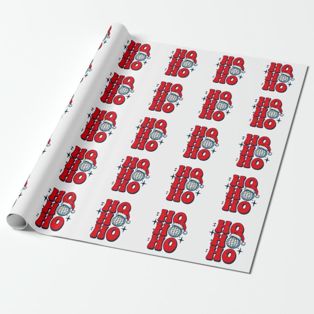 Papel De Presente Ho ho ho feliz natal (Desenrolado)