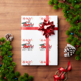 Papel De Presente Ho ho ho o Hot Rod Papais noeis de Natal Reindeer
