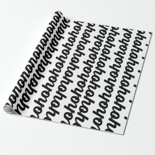 Papel De Presente HO HO HO roteiro corajoso do preto