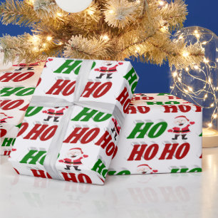 Papel De Presente Ho Ho Santa Claus
