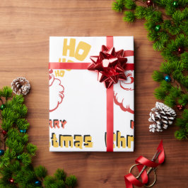 Papel De Presente Ho Ho Wraping Paper