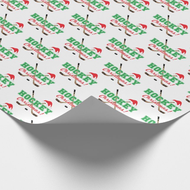 Papel De Presente Hockey com palitos de Natal (Ponta)