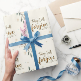 Papel De Presente Hoje, perdoarei como Cristo me perdoa.