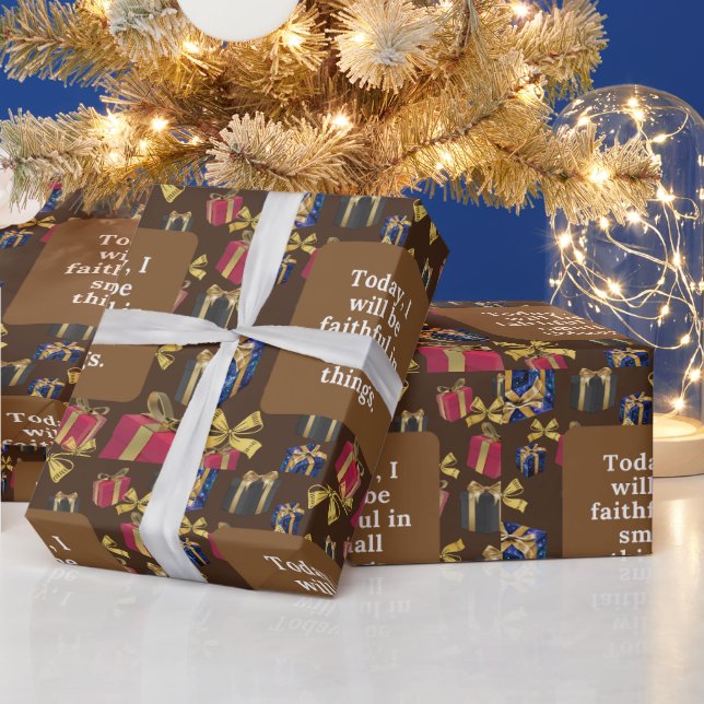 Papel De Presente Hoje serei fiel em pequenas coisas. (Feriados)