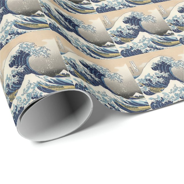 Papel De Presente Hokusai, “ The Great Wave off Kanagawa ” (Ponta do rolo)