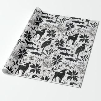 Papel De Presente Holiday Heron e Deer