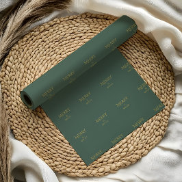 Papel De Presente Holiday Luxe Christmas Wrapping Paper | Green