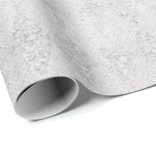 Papel De Presente Holiday Silver Gritter Design