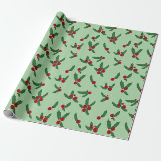 Papel De Presente Holly Berry Wrapping Paper
