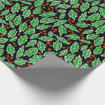 Papel De Presente Holly Christmas Xmas Nature Botanical Pattert Gift<br><div class="desc">Espero que goste desta design de férias. Adicione seu próprio texto. Verifique meu compro se há mais itens correspondentes, como adesivos, canecas, cartões, papel tecidular, assim como outros padrões de férias. Apenas uma nota: verifique se o padrão de impressão funciona para você. Zazzle impressão seu padrão repetindo cada 36". As...</div>