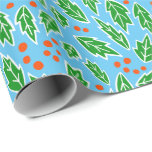 Papel De Presente Holly Christmas Xmas Nature Botanical Pattert Gift<br><div class="desc">Espero que goste desta design de férias. Adicione seu próprio texto. Verifique meu compro se há mais itens correspondentes, como adesivos, canecas, cartões, papel tecidular, assim como outros padrões de férias. Apenas uma nota: verifique se o padrão de impressão funciona para você. Zazzle impressão seu padrão repetindo cada 36". As...</div>