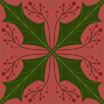 Papel De Presente Holly Jolly Christmas<br><div class="desc">Padrão único de sacola e baga para o sofisticado presente de Natal.</div>