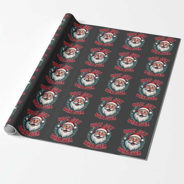 Papel De Presente Holly Joly, seja qual for o Natal engraçado (Desenrolado)