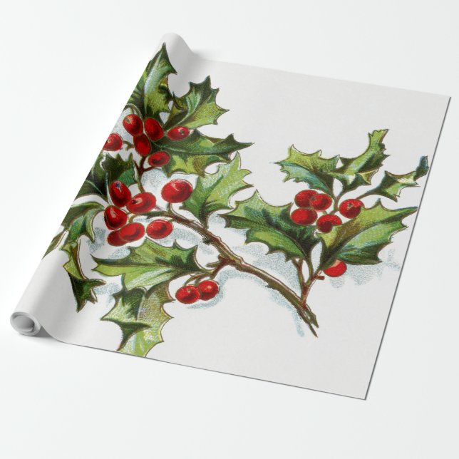 Papel De Presente HollyBerries20150802 (Desenrolado)