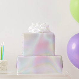 Papel De Presente Holográfico opal cor-de-rosa, iridescente