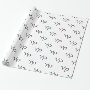 Papel De Presente holograma Capricórnio