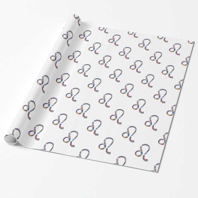 Papel De Presente holograma Leo (Desenrolado)