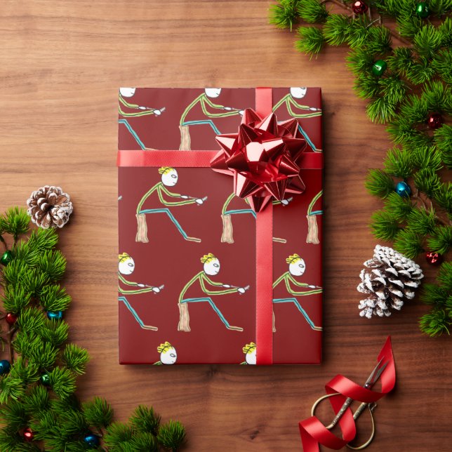 Papel De Presente Homem de Pau Esculturado (Presente de Natal)