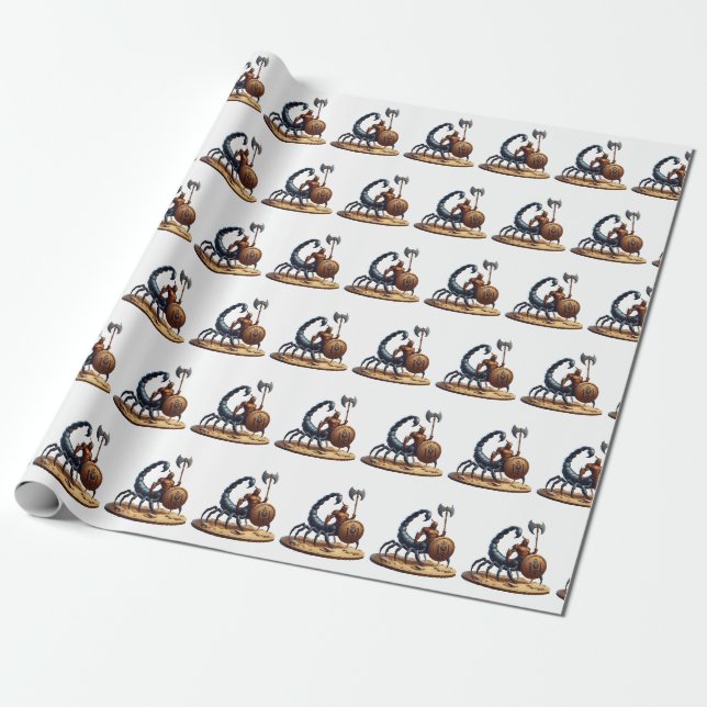 Papel De Presente Homem Escorpião  (Desenrolado)